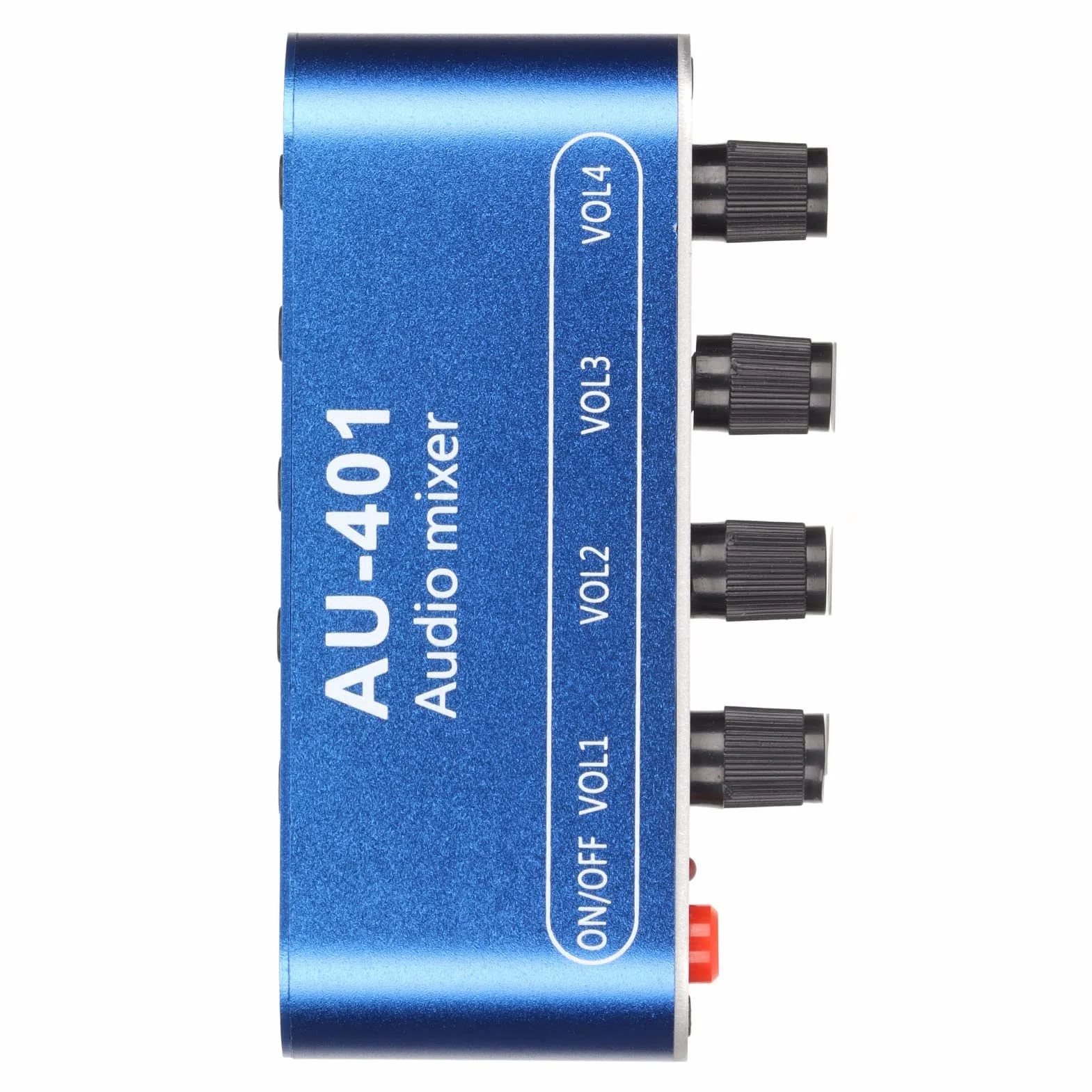4-kanałowy Mikser Audio, Mini Przenośny Mikser Stereo 3,5 Mm Wzmacniacz Wyboru Dźwięku Niski Poziom Hałasu, Kompatybilny z Komputerem, Telefonem Komórkowym, Laptopem, do Małych Klubów lub Barów